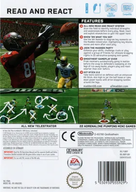 Madden NFL 08 box cover back